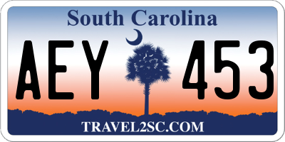 SC license plate AEY453