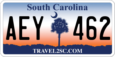 SC license plate AEY462