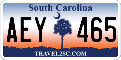 SC license plate AEY465