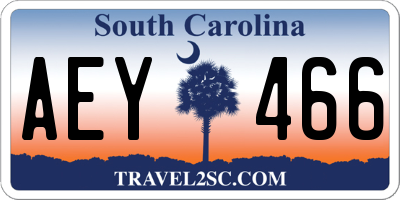 SC license plate AEY466