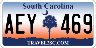 SC license plate AEY469
