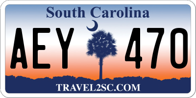 SC license plate AEY470