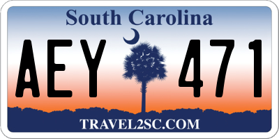 SC license plate AEY471