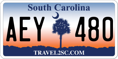 SC license plate AEY480