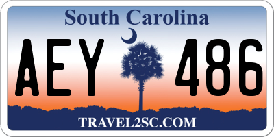 SC license plate AEY486