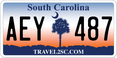 SC license plate AEY487