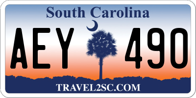 SC license plate AEY490
