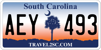 SC license plate AEY493