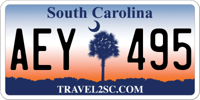 SC license plate AEY495