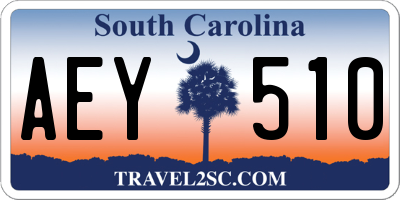 SC license plate AEY510
