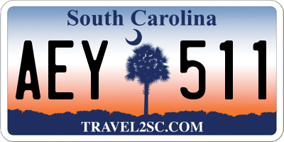 SC license plate AEY511