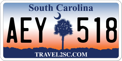 SC license plate AEY518