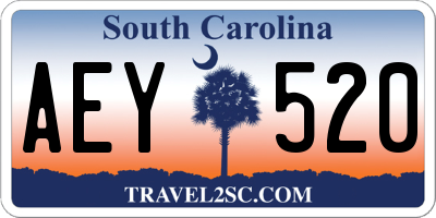 SC license plate AEY520