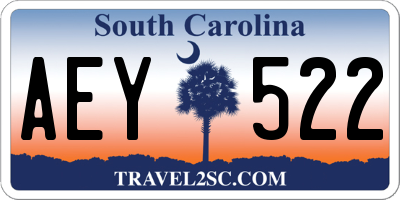 SC license plate AEY522