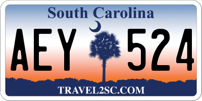 SC license plate AEY524