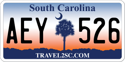 SC license plate AEY526