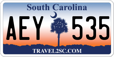 SC license plate AEY535
