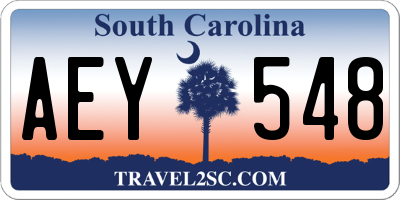 SC license plate AEY548