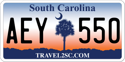 SC license plate AEY550