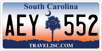 SC license plate AEY552