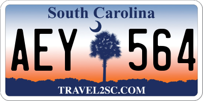 SC license plate AEY564
