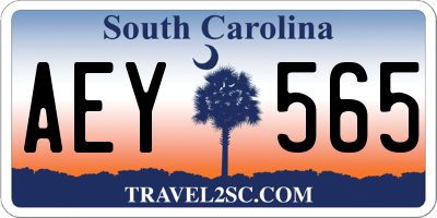 SC license plate AEY565