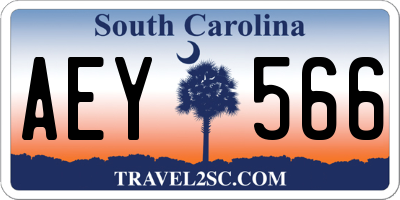SC license plate AEY566