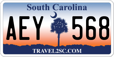 SC license plate AEY568