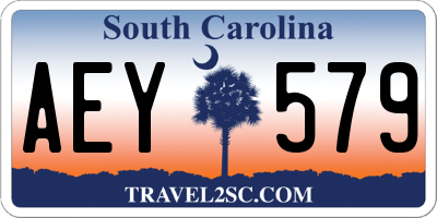 SC license plate AEY579