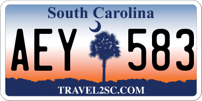 SC license plate AEY583
