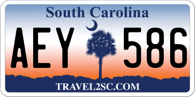 SC license plate AEY586