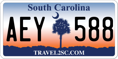 SC license plate AEY588