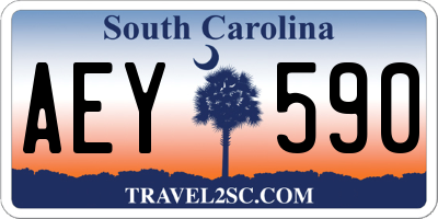 SC license plate AEY590