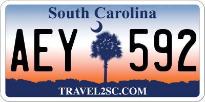 SC license plate AEY592