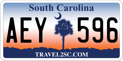 SC license plate AEY596