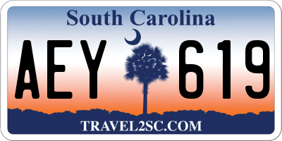 SC license plate AEY619