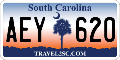 SC license plate AEY620