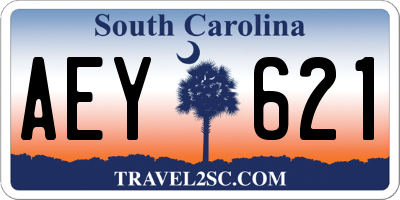 SC license plate AEY621