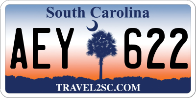 SC license plate AEY622