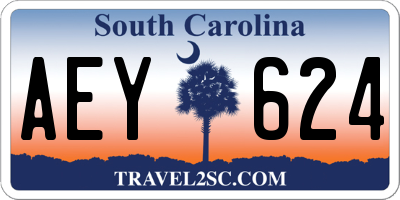 SC license plate AEY624
