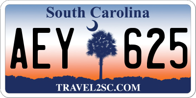SC license plate AEY625