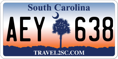 SC license plate AEY638