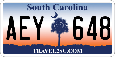 SC license plate AEY648