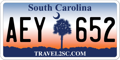 SC license plate AEY652
