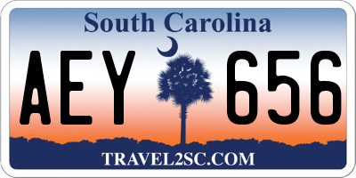 SC license plate AEY656