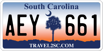 SC license plate AEY661