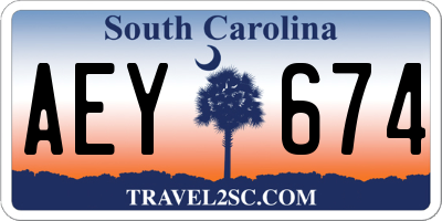 SC license plate AEY674
