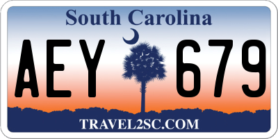 SC license plate AEY679