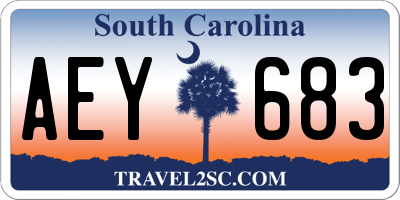 SC license plate AEY683