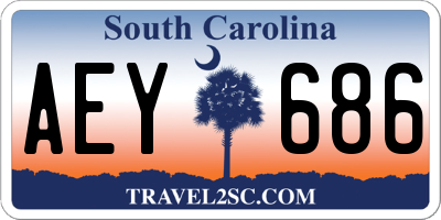 SC license plate AEY686